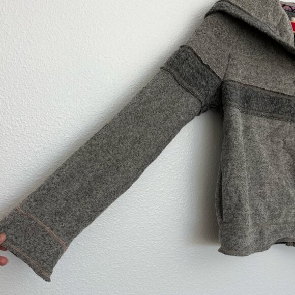 Prana Breathe Button Detail Fleece Lined Sz M Hoodie Grunge Vintage - Picture 4 of 15